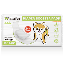Load image into Gallery viewer, WickedPup Booster Pads for Dog Diapers, 100 Counts